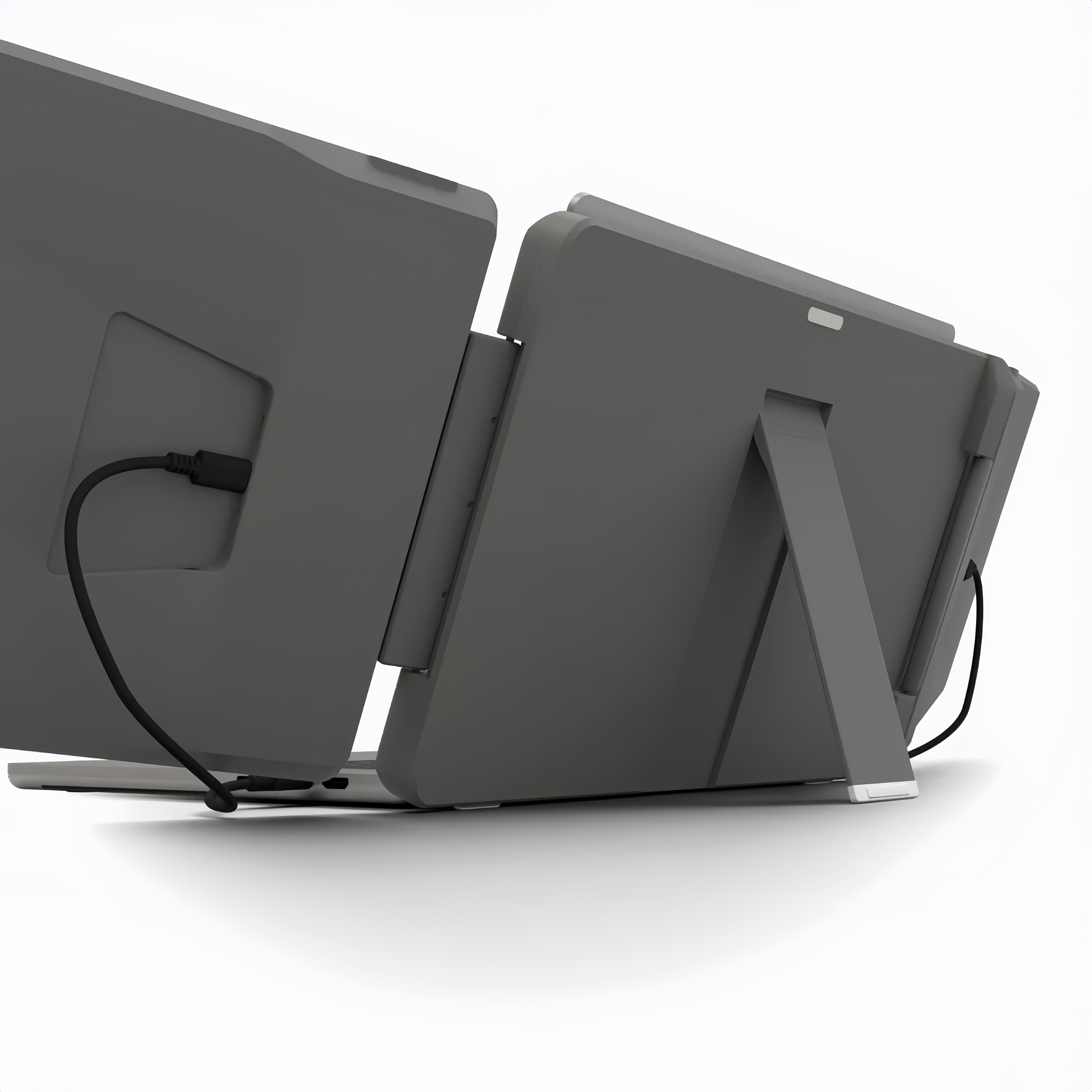 Falco 15.6 portable monitor back view with adjustable stand and USB-C