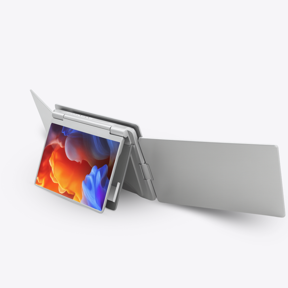 Falco Fly Ultra 16 portable monitor folded for compact and lightweight design