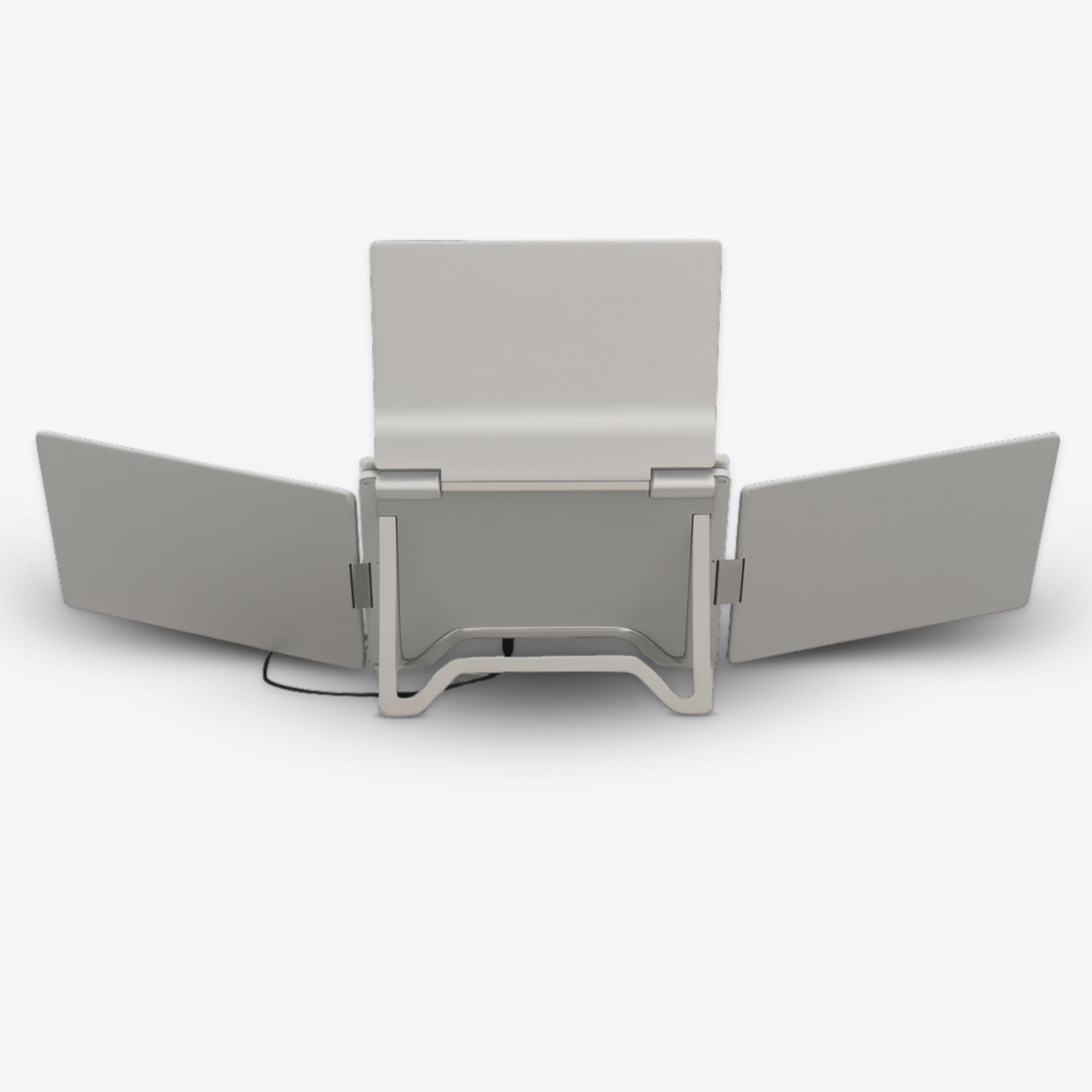 Rear view of Falco Fly Ultra 16 portable screen with strong support stand